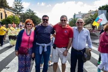 Telde en la manifestación por el Primero de Mayo en Canarias (Foto TA Y Orlando Mireles)